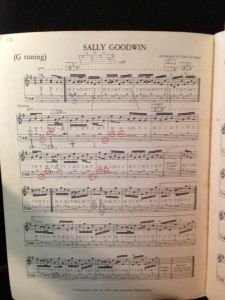 My marked up copy of Sally Goodwin from my Earl Scruggs Book.